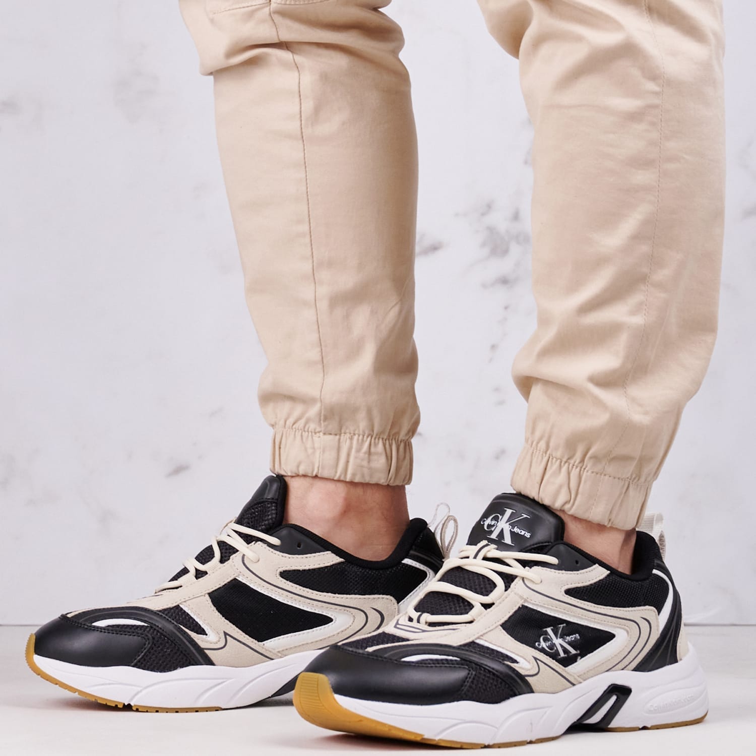 Ανδρικά Παπούτσια Casual Retro.Tennis Μαύρο Ύφασμα Calvin Klein Ανδρικά Παπούτσια Casual Retro.Tennis Μαύρο Ύφασμα Calvin Klein