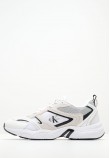 Ανδρικά Παπούτσια Casual Retro.Tennis Άσπρο Ύφασμα Calvin Klein