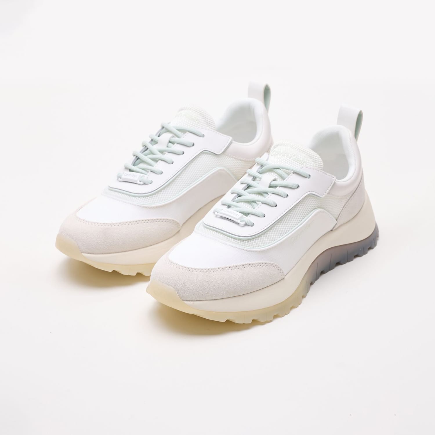 Γυναικεία Παπούτσια Casual Runner.Mesh Άσπρο Ύφασμα Calvin Klein Γυναικεία Παπούτσια Casual Runner.Mesh Άσπρο Ύφασμα Calvin Klein