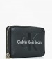 Women Wallets Sculpted.Med Black ECOleather Calvin Klein