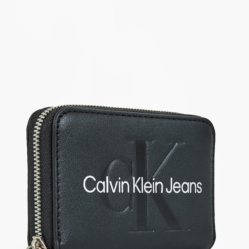 Women Wallets Sculpted.Med Black ECOleather Calvin Klein