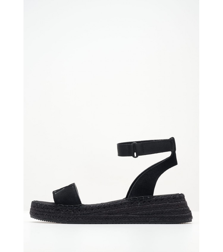 Women Espadrilles Sporty.Wedge Black Buckskin Calvin Klein