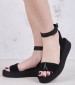 Women Espadrilles Sporty.Wedge Black Buckskin Calvin Klein