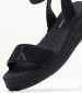 Women Espadrilles Sporty.Wedge Black Buckskin Calvin Klein