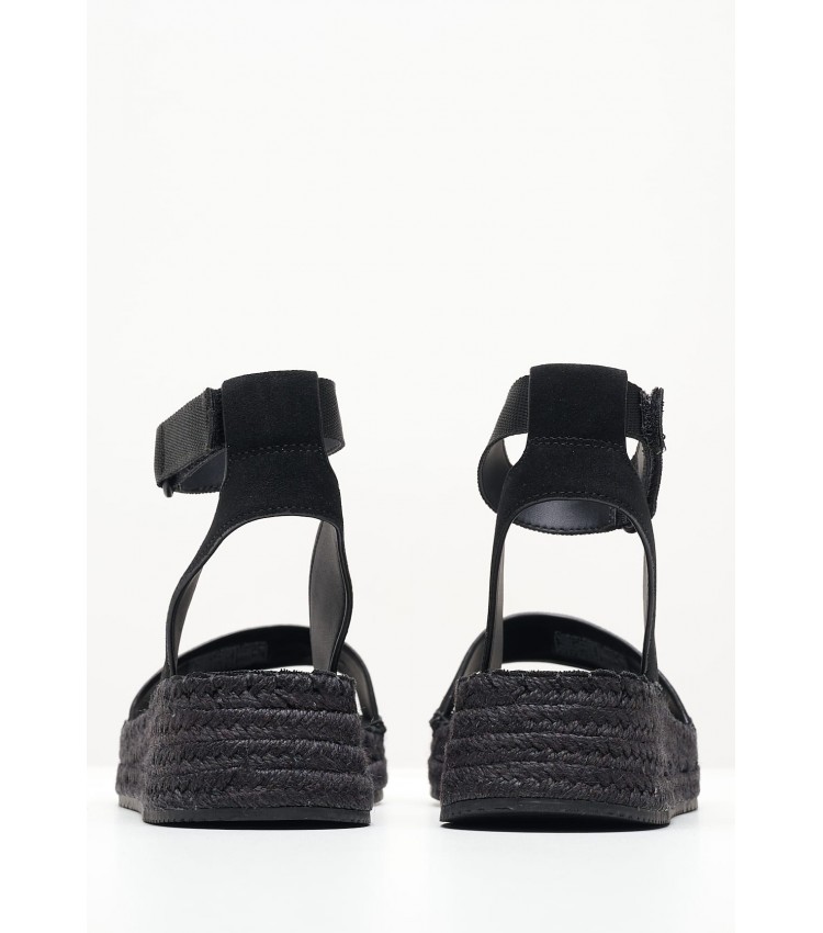 Women Espadrilles Sporty.Wedge Black Buckskin Calvin Klein