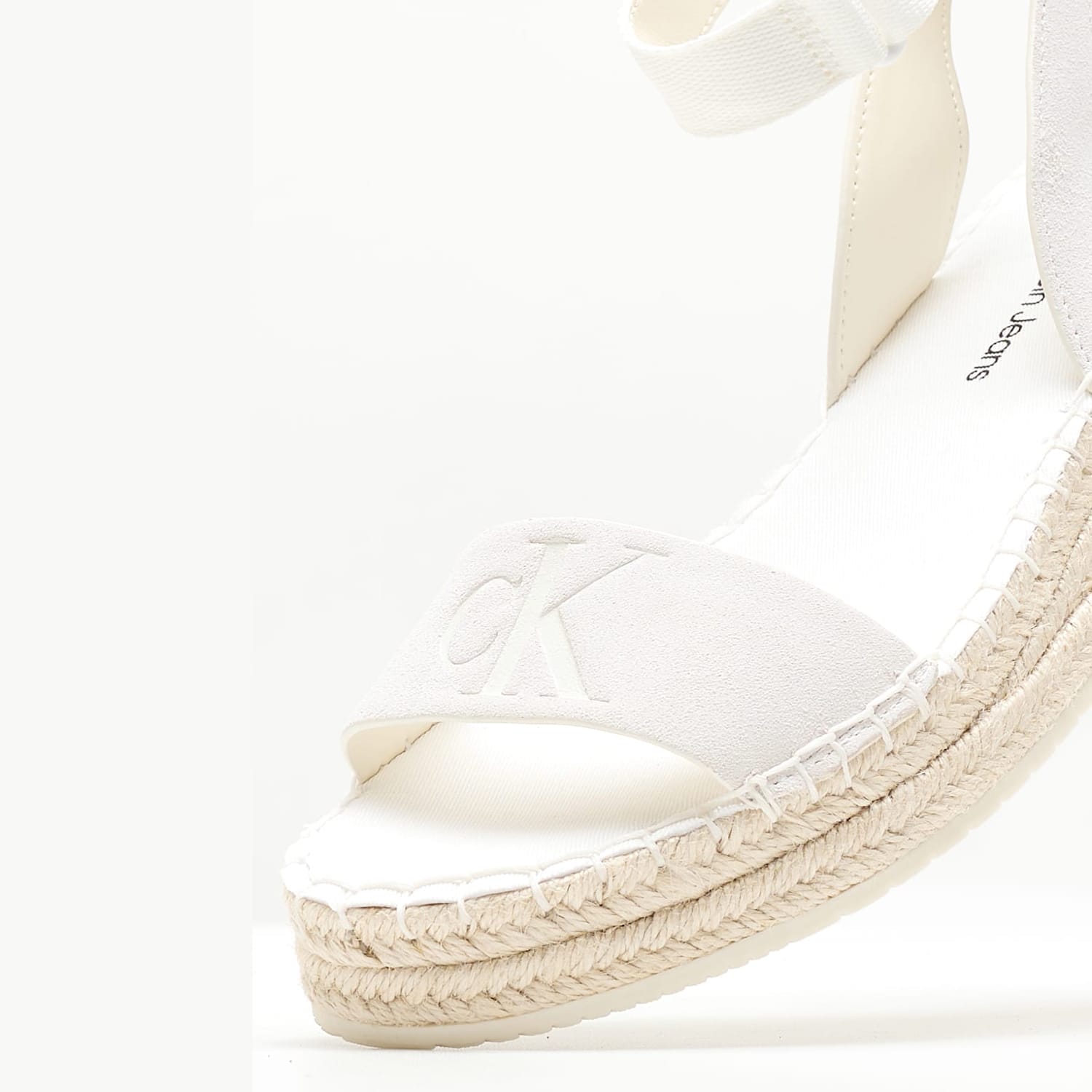 Γυναικείες Εσπαντρίγιες Sporty.Wedge Άσπρο Δέρμα Καστόρι Calvin Klein