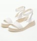 Women Espadrilles Sporty.Wedge White Buckskin Calvin Klein