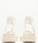 Women Espadrilles Sporty.Wedge White Buckskin Calvin Klein