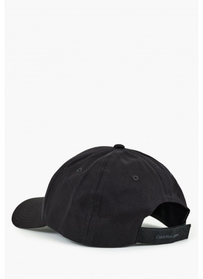 Ανδρικά Καπέλα Tagged.Cap Μαύρο Βαμβάκι Calvin Klein