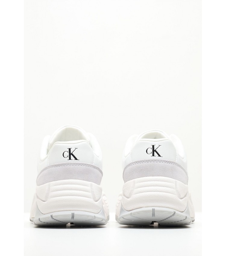 Women Casual Shoes Vibram.Runner White Leather Calvin Klein