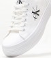 Women Casual Shoes Vulc.Flatform White Fabric Calvin Klein