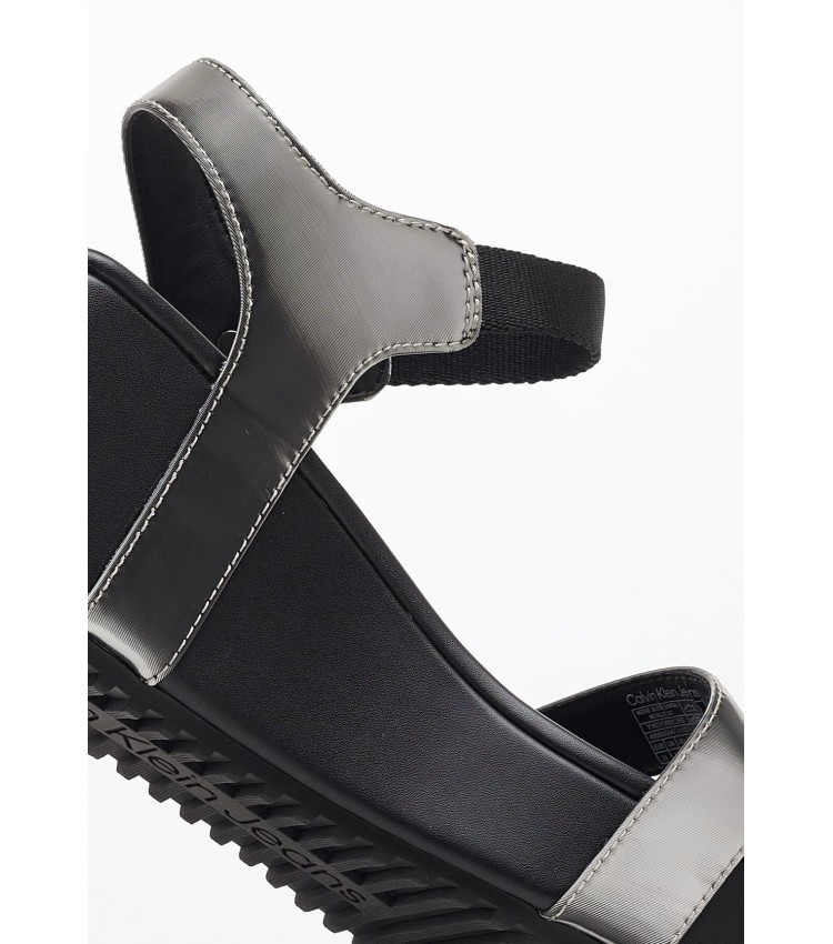 Γυναικείες Πλατφόρμες Χαμηλές Wedge.Block Μαύρο ECOleather Calvin Klein