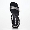 Women Platforms Low Wedge.Block Black ECOleather Calvin Klein Women Platforms Low Wedge.Block Black ECOleather Calvin Klein