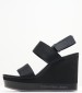 Women Platforms High Wedge.In Black Calvin Klein