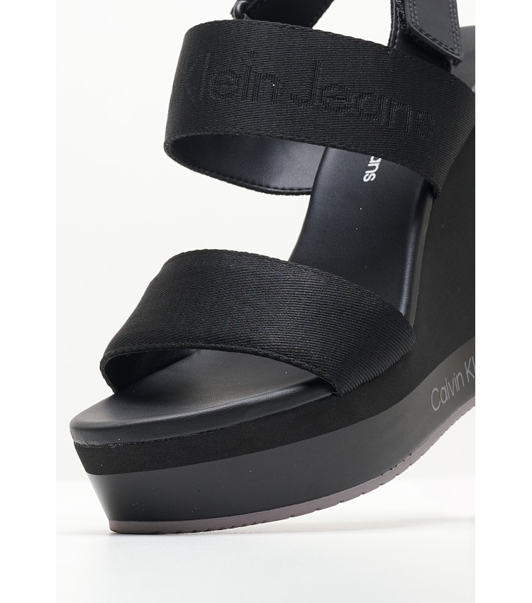 Women Platforms High Wedge.In Black Calvin Klein