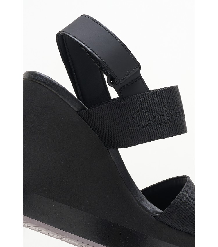 Women Platforms High Wedge.In Black Calvin Klein