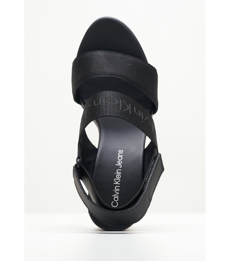 Women Platforms High Wedge.In Black Calvin Klein