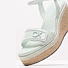 Women Platforms High Wedge.Relock Green Leather Calvin Klein Women Platforms High Wedge.Relock Green Leather Calvin Klein