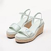 Women Platforms High Wedge.Relock Green Leather Calvin Klein Women Platforms High Wedge.Relock Green Leather Calvin Klein