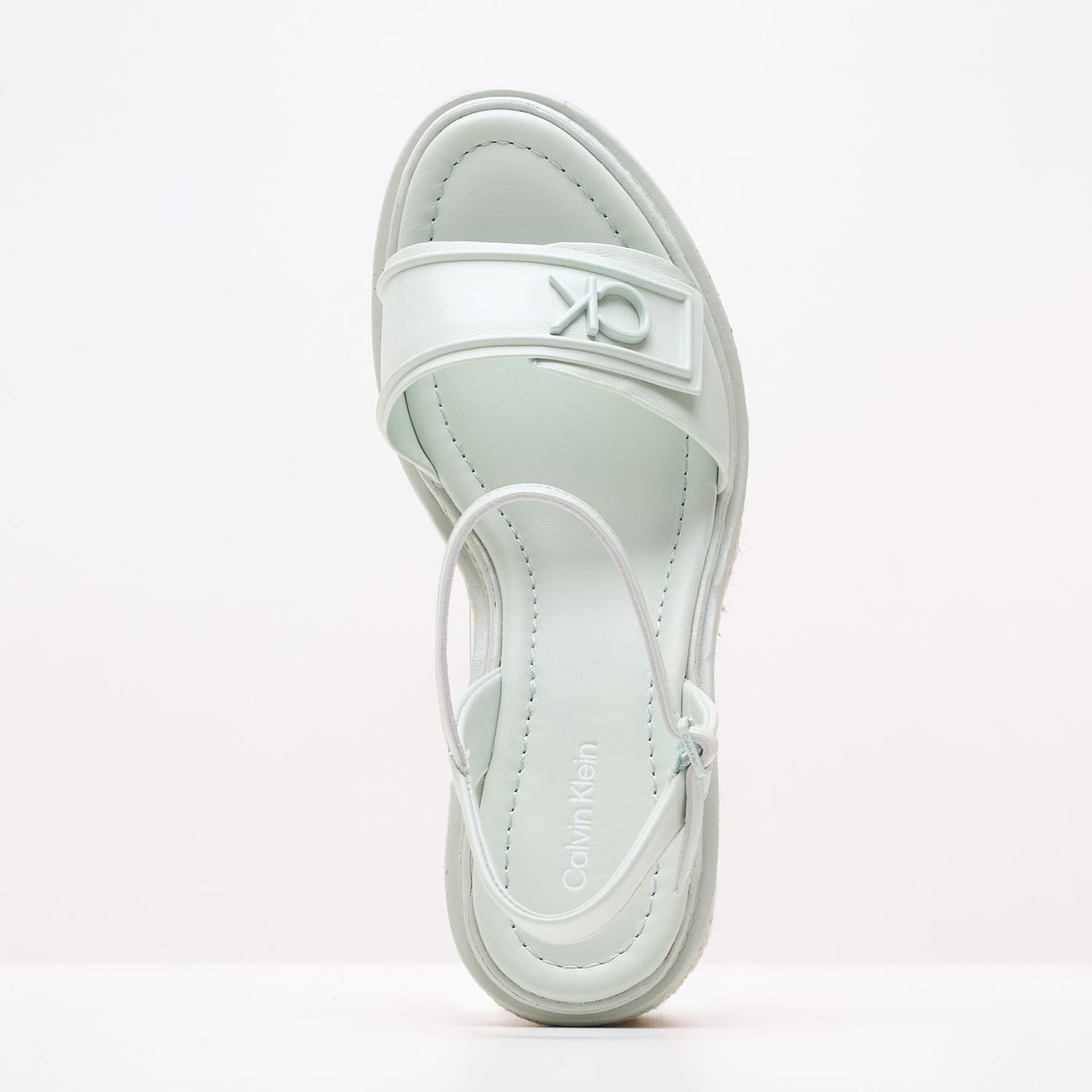 Women Platforms High Wedge.Relock Green Leather Calvin Klein Women Platforms High Wedge.Relock Green Leather Calvin Klein