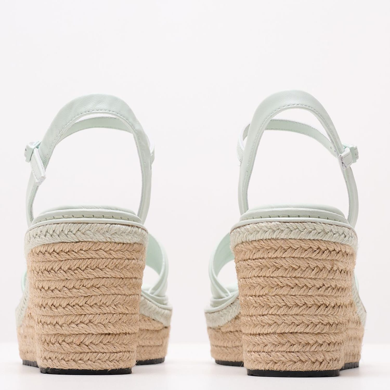 Women Platforms High Wedge.Relock Green Leather Calvin Klein Women Platforms High Wedge.Relock Green Leather Calvin Klein