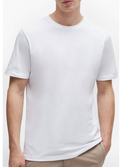 Ανδρικές Μπλούζες Donos222 Άσπρο Βαμβάκι Hugo