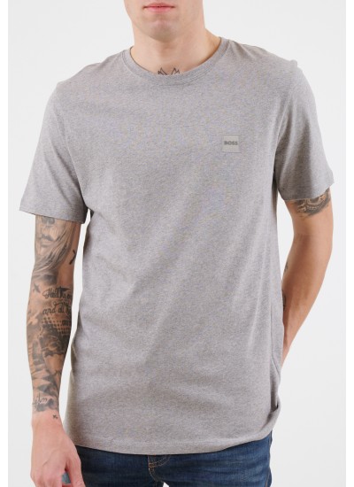 Men T-Shirts Tales.Jr Grey Cotton Boss