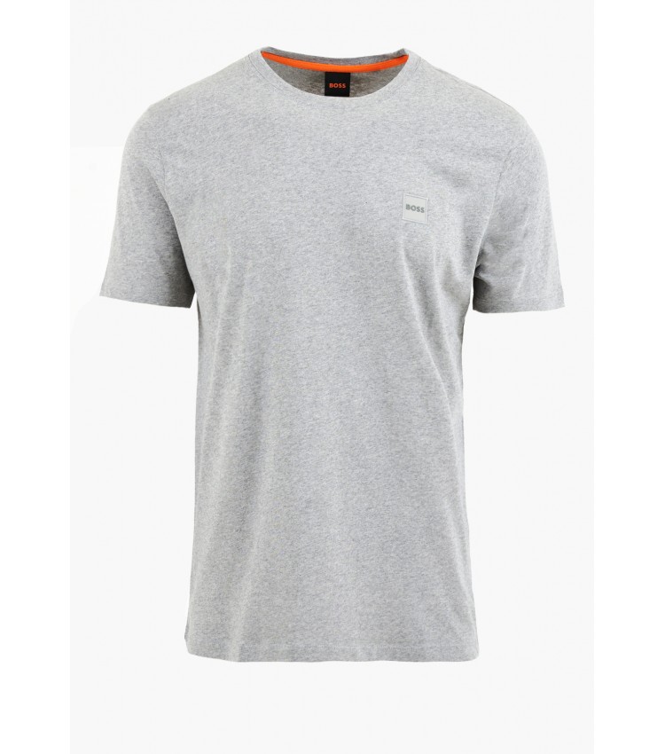 Men T-Shirts Tales.Jr Grey Cotton Boss