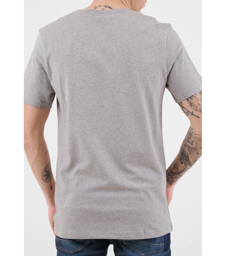 Men T-Shirts Tales.Jr Grey Cotton Boss