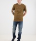 Men T-Shirts Tales.Jr Khaki Cotton Boss