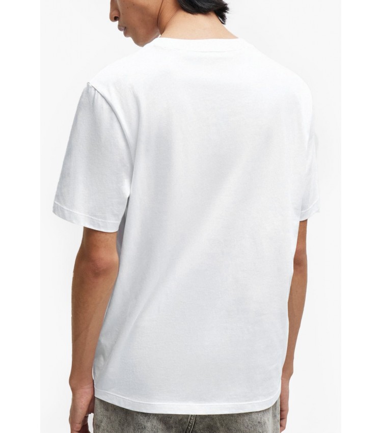 Men T-Shirts Dammock White Cotton Hugo