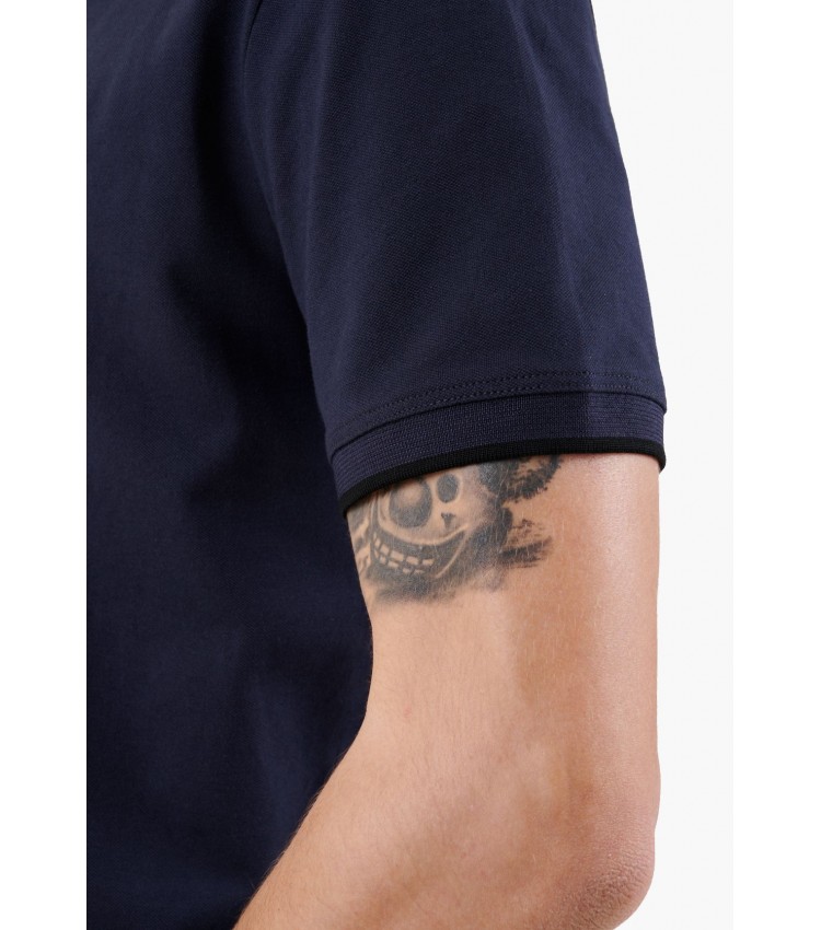 Men T-Shirts Dinoso222 DarkBlue Cotton Hugo