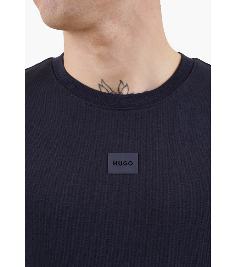 Men T-Shirts Diragolino.H DarkBlue Cotton Hugo