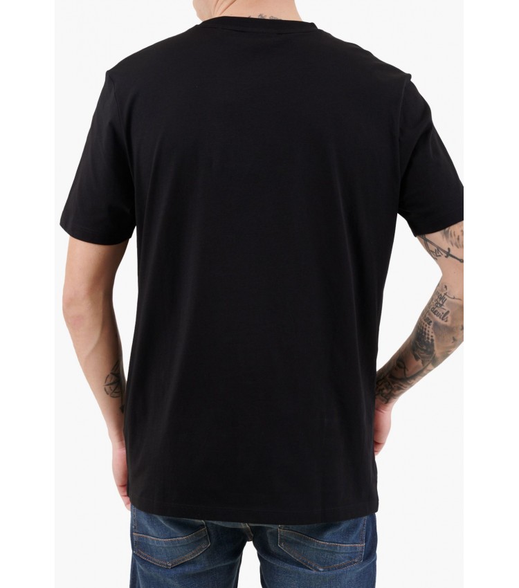 Men T-Shirts Dulivio.U241 Black Cotton Hugo