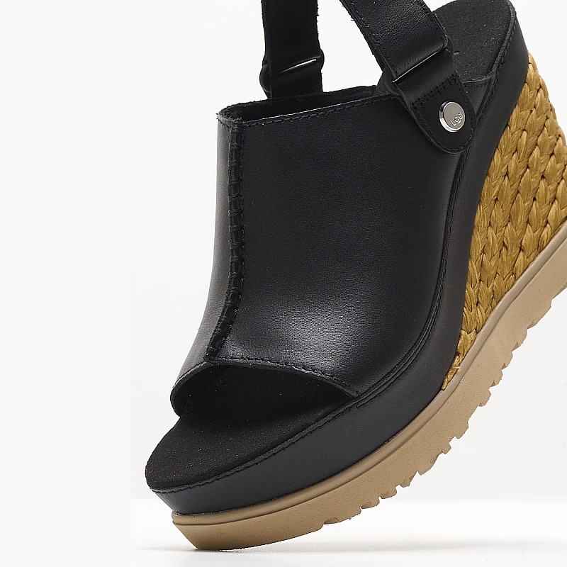 Women Platforms High 1152668 Black Leather UGG