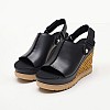 Women Platforms High 1152668 Black Leather UGG