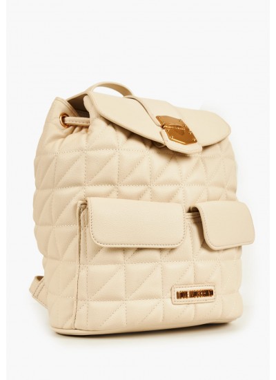 Γυναικεία Μοκασίνια 2576 Μπεζ ECOleather Mortoglou