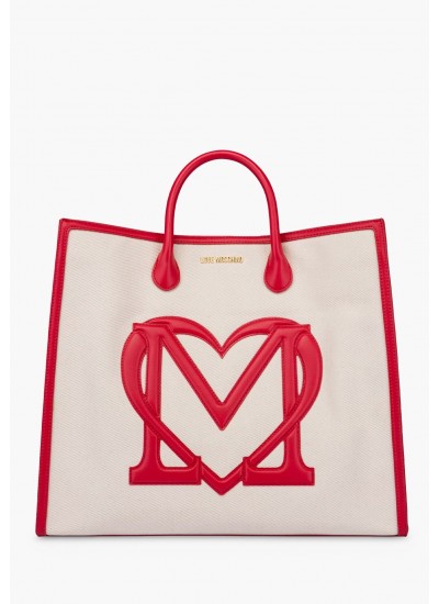 Women Bags JC4277 Beige Fabric Love Moschino