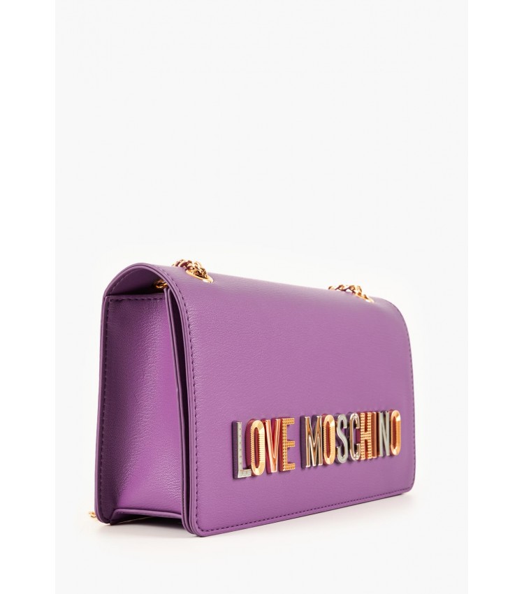 Γυναικείες Τσάντες JC4302 Μωβ ECOleather Love Moschino