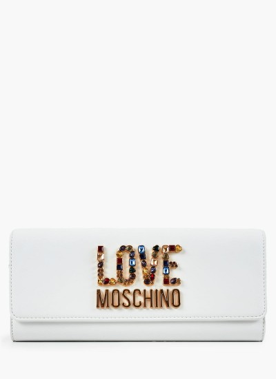 Γυναικεία Πορτοφόλια JC5600 Χρυσό ECOleather Love Moschino