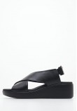 Women Platforms Low 10546 Black Leather Pepe Menargues