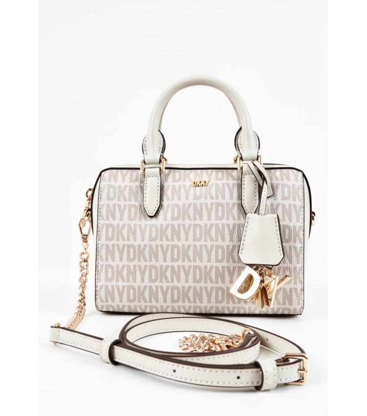 Women Bags Paige.Top Beige ECOleather DKNY