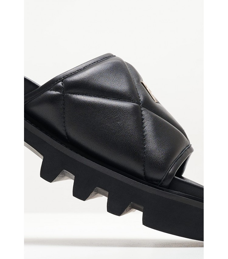 Women Flats Rolene Black Leather DKNY