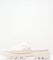 Women Flats Rolene Beige Leather DKNY