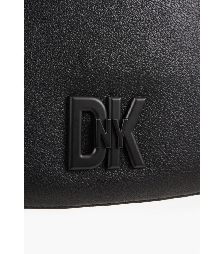 Women Bags Seventh.Av Black Leather DKNY