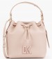 Women Bags Seventh.Bucket Pink Leather DKNY