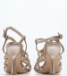 Women Sandals V240541 Gold Leather Alma En Pena