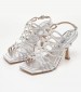 Women Sandals V240544 Silver Leather Alma En Pena