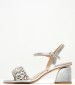 Women Sandals V240718 Silver Leather Alma En Pena