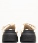 Women Platforms Low Ava.Velcross Beige Fabric Buffalo